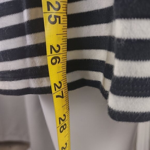 Kim Rogers Black, White Stripe Soft 100% Cotton 3/4 Sleeve Top Blouse Size PXL - Picture 6 of 12